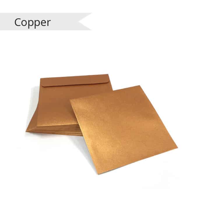 Copper Metallic Textured Envelopes